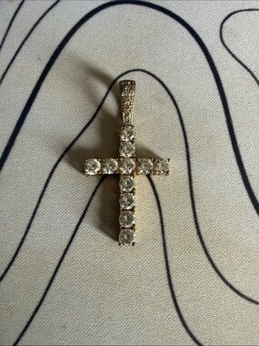 Authentic GLD Cross Pendant Yellow Gold 18K Gold Plated Pendant